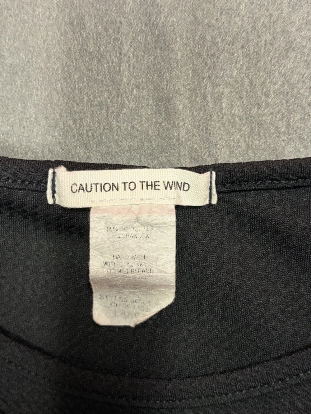 Caution To The Wind Black Ruffle Sleeve Peplum Top Flowy Size L - Picture 3 of 4